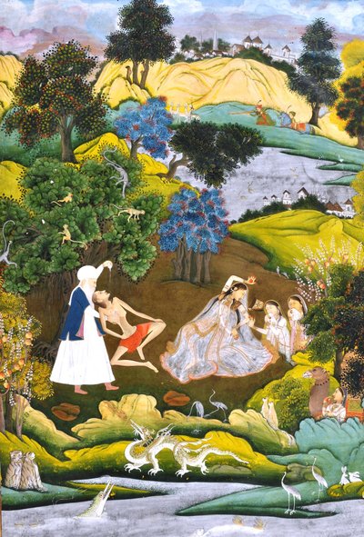 Laila e Majnun svenuti - Basato sul Khamsa del poeta persiano Nizami da Unbekannt Unbekannt